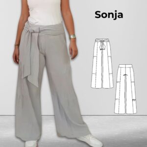 Schnittmuster Palazzohose Sonja Größe 34-54 für Damen