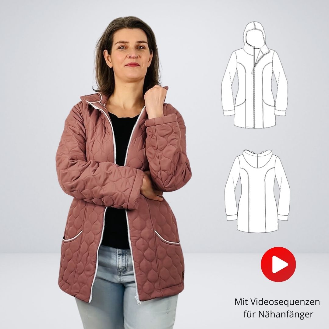Schnittmuster für Damen Steppjacke SONTJE | TOSCAminni
