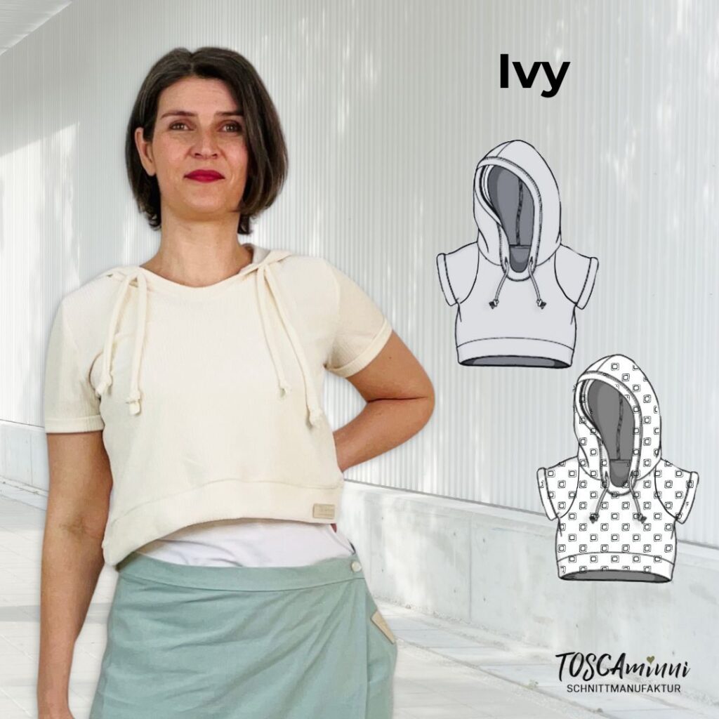 Schnittmuster Cropshirt Ivy Gr. 34-54 für Nähanfänger