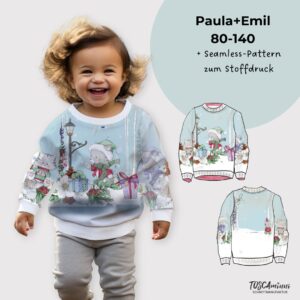 Schnittmuster Paula+Emil + Pattern für Ugly Christmas Shirt