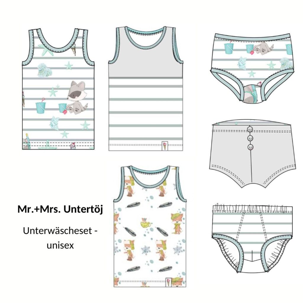 Schnittmuster Unterwäsche Mr.+Mrs. Undertöj Gr. 92-140