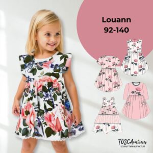 Schnittmuster Kinderkleid Louann Gr. 92-140