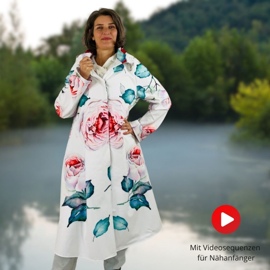 Schnittmuster Regenmantel Grace Gr. 34-54 | Mantel Softshell