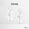 Schnittmuster Fleecejacke nähen – technische Zeichnung Solveig mit Kapuze und Taschen