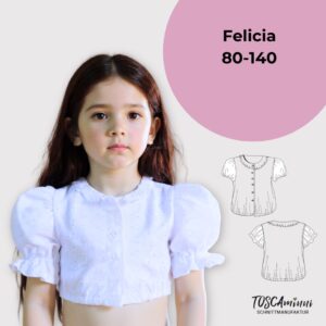 Schnittmuster Dirndlbluse Felicia Gr. 80-140 mit Puffärmel