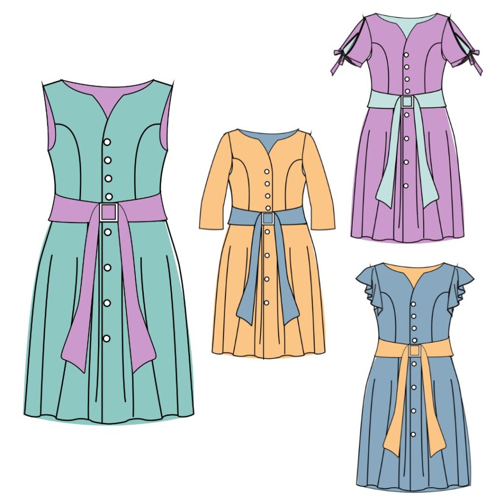 Schnittmuster für Kleid Monika 19