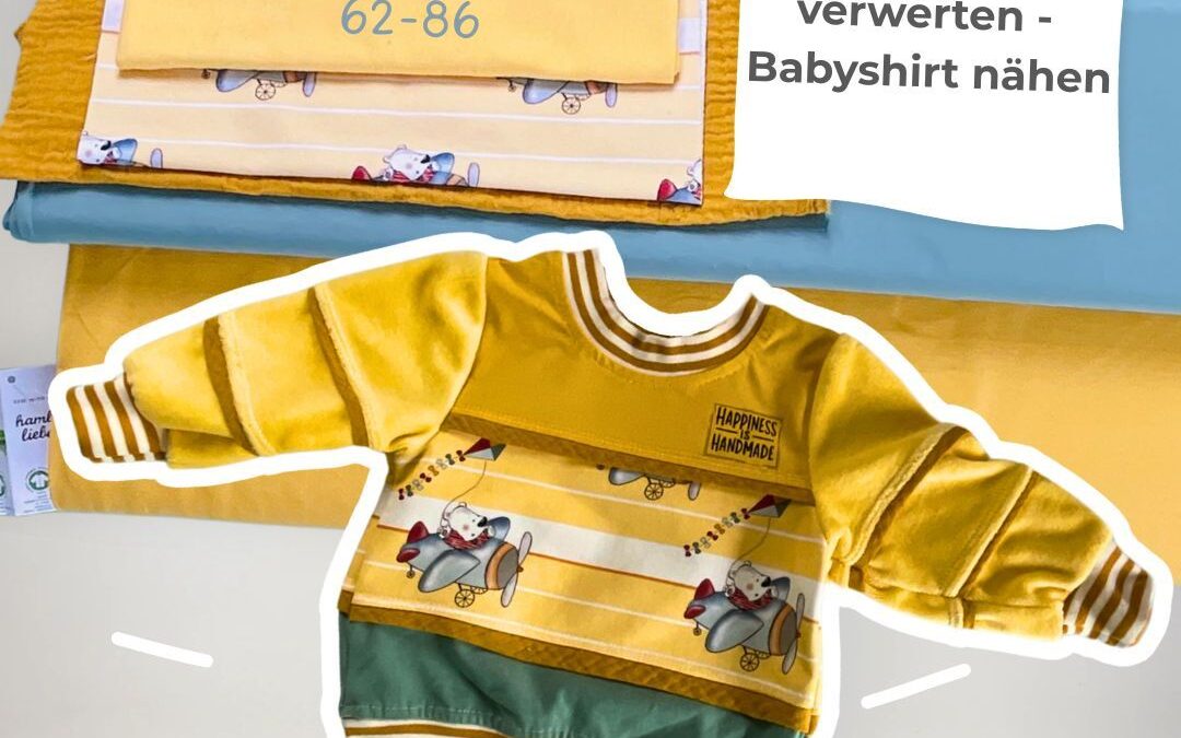 Stoffreste vernähen und Lieblingsstücke schaffen – Babyshirt aus Stoffstreifen