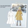 Schnittmuster Mantel Noémie für Kinder – eleganter Mädchenmantel mit Futter, Basis-Modell der TOSCAminni Mantelserie. Nähidee für Walkstoff oder Wollstoff.