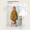 Schnittmuster Kindermantel Ninette mit Futter – klassischer Mädchenmantel mit Ballonärmeln, Kragen und Taschen. Nähanleitung & Add-on-Serie von TOSCAminni.