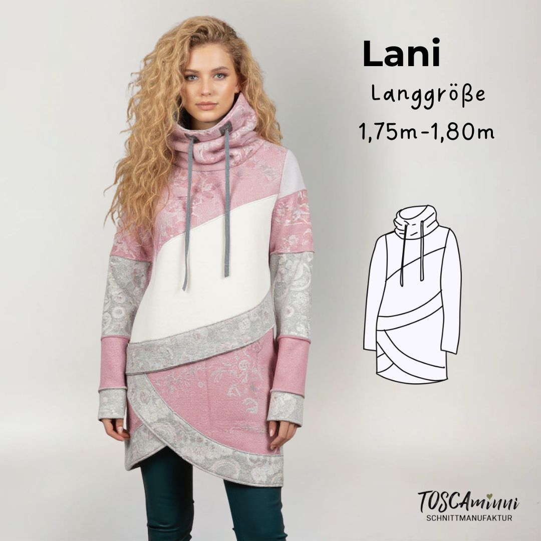 Schnittmuster Longshirt Lani von TOSCAminni – Nähanleitung Longshirt für Damen, ideal zum Shirt nähen