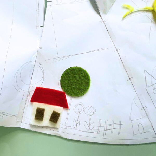 Skizze einer Haus-Applikation zur Planung der Landschaft
