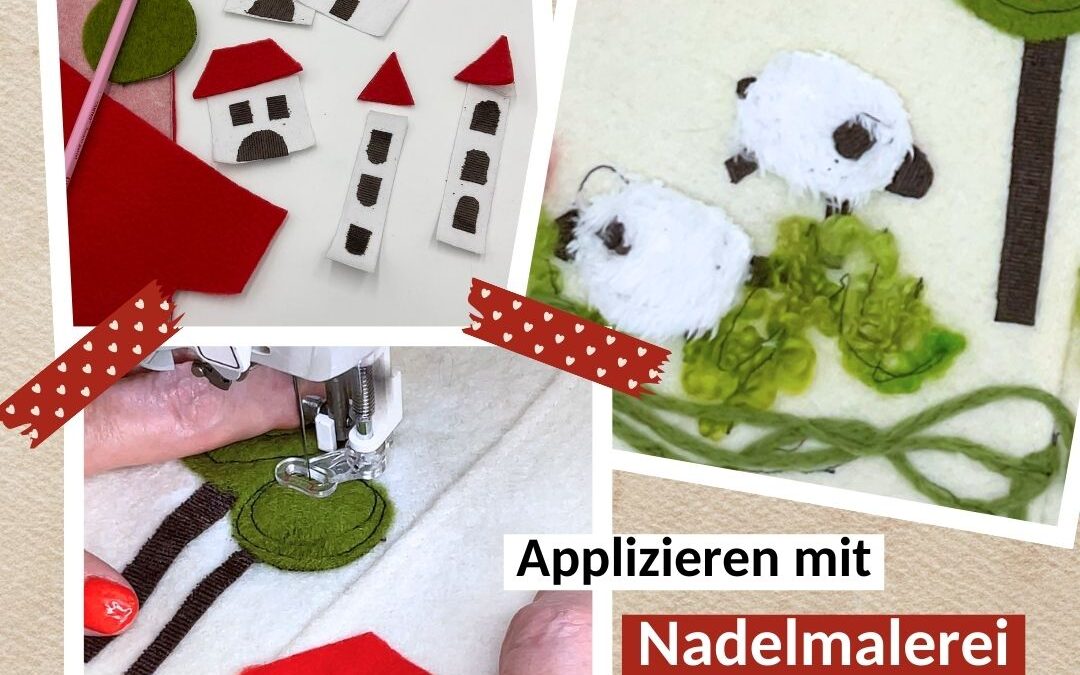 Applizieren mit Stoffresten – kreative Nähideen mit Nadelmalerei