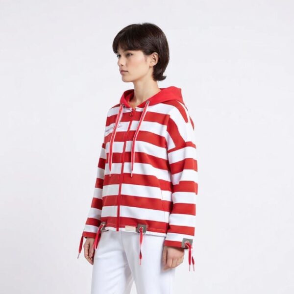 Schnittmuster Oversize Jacke Damen Francine in Seitenansicht, sportliche Damenjacke im Oversize Stil