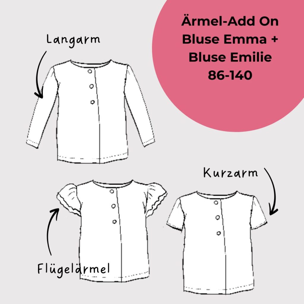 Ärmel-Add On zur Dirndlbluse Emilie Gr. 86-140