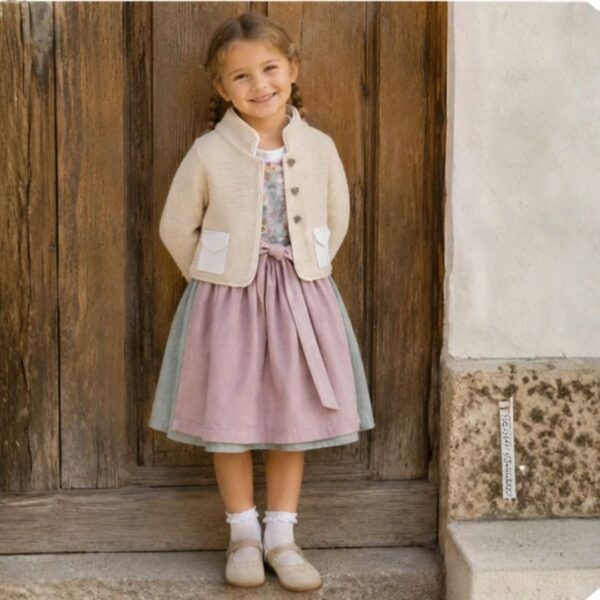 Trachten-Janker für Kinder zum Dirndl – Jacke Anna in Creme