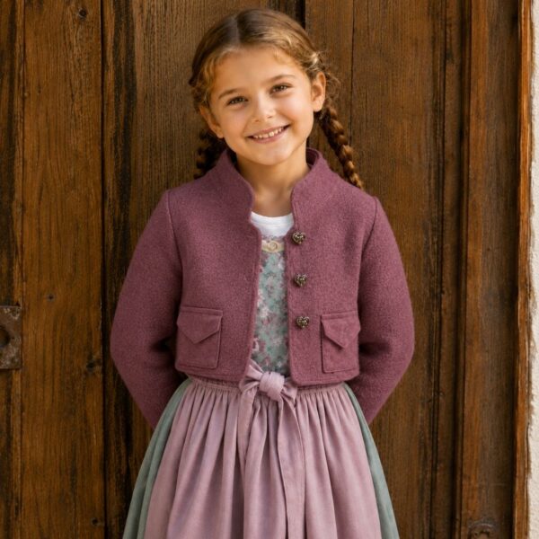 Trachten-Janker Kinder Schnittmuster Anna in Altrosa zum Dirndl